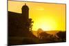 Backlit Watchtower of the Fortress of Fortaleza San Felipe, Puerto Plata, Dominican Republic-Michael Runkel-Mounted Photographic Print