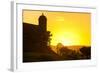 Backlit Watchtower of the Fortress of Fortaleza San Felipe, Puerto Plata, Dominican Republic-Michael Runkel-Framed Photographic Print