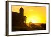 Backlit Watchtower of the Fortress of Fortaleza San Felipe, Puerto Plata, Dominican Republic-Michael Runkel-Framed Photographic Print