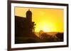 Backlit Watchtower of the Fortress of Fortaleza San Felipe, Puerto Plata, Dominican Republic-Michael Runkel-Framed Photographic Print