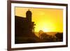 Backlit Watchtower of the Fortress of Fortaleza San Felipe, Puerto Plata, Dominican Republic-Michael Runkel-Framed Photographic Print