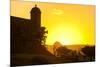 Backlit Watchtower of the Fortress of Fortaleza San Felipe, Puerto Plata, Dominican Republic-Michael Runkel-Mounted Photographic Print