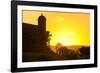Backlit Watchtower of the Fortress of Fortaleza San Felipe, Puerto Plata, Dominican Republic-Michael Runkel-Framed Photographic Print