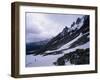 Backpacker Climbing Pass to Get to Glacier Grey, in the Torres Circuit, Chile, South America-Aaron McCoy-Framed Photographic Print