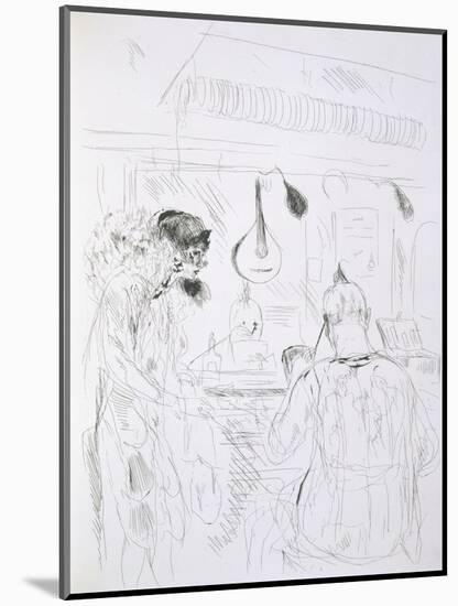 Backstage Scene at a Paris Bal De Nuit or Circus-French-Mounted Giclee Print