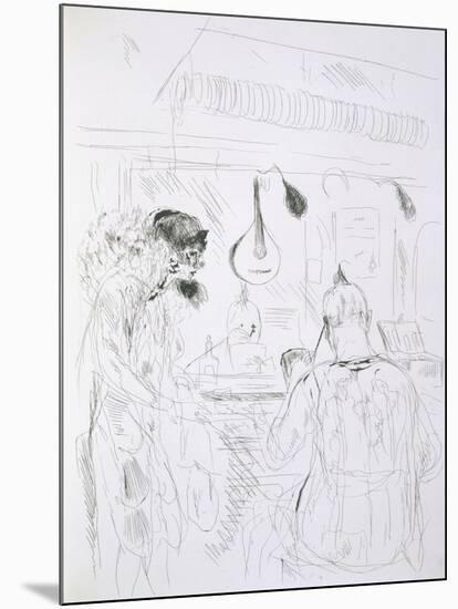 Backstage Scene at a Paris Bal De Nuit or Circus-French-Mounted Giclee Print