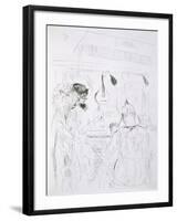 Backstage Scene at a Paris Bal De Nuit or Circus-French-Framed Giclee Print