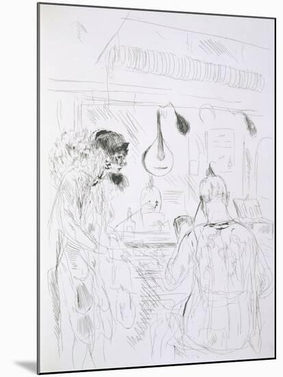 Backstage Scene at a Paris Bal De Nuit or Circus-French-Mounted Giclee Print