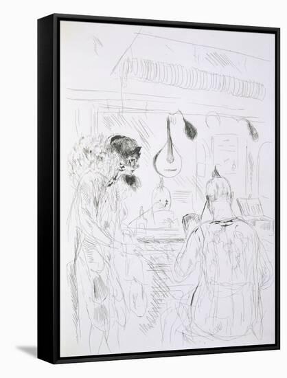 Backstage Scene at a Paris Bal De Nuit or Circus-French-Framed Stretched Canvas