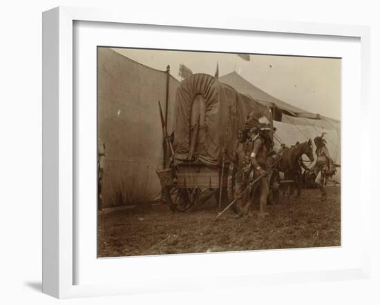 Backstage With The Wild West Show-null-Framed Art Print