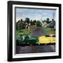 "Backup Collision", August 4, 1956-Stevan Dohanos-Framed Giclee Print