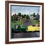 "Backup Collision", August 4, 1956-Stevan Dohanos-Framed Giclee Print