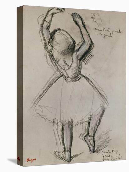 Backview of a Dancer-Edgar Degas-Stretched Canvas