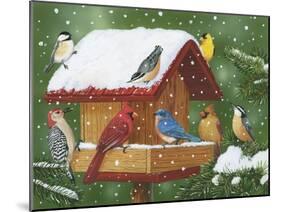 Backyard Birds, Holiday Treats-William Vanderdasson-Mounted Giclee Print