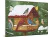 Backyard Birds, Holiday Treats-William Vanderdasson-Mounted Giclee Print