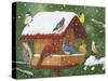 Backyard Birds, Holiday Treats-William Vanderdasson-Stretched Canvas