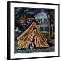 "Backyard Campers", September 5, 1953-Amos Sewell-Framed Giclee Print