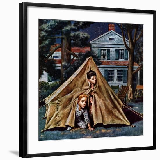 "Backyard Campers", September 5, 1953-Amos Sewell-Framed Giclee Print