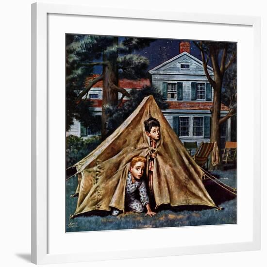 "Backyard Campers", September 5, 1953-Amos Sewell-Framed Giclee Print