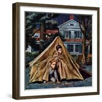 "Backyard Campers", September 5, 1953-Amos Sewell-Framed Giclee Print