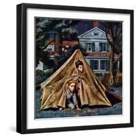 "Backyard Campers", September 5, 1953-Amos Sewell-Framed Giclee Print