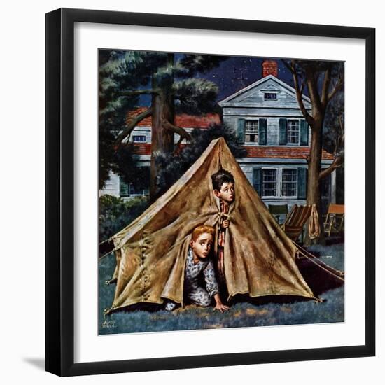 "Backyard Campers", September 5, 1953-Amos Sewell-Framed Giclee Print