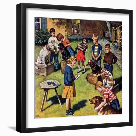 "Backyard Dog Show", July 8, 1950-Amos Sewell-Framed Giclee Print