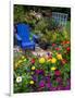 Backyard Flower Garden With Chair-Darrell Gulin-Framed Photographic Print