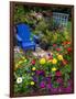 Backyard Flower Garden With Chair-Darrell Gulin-Framed Photographic Print