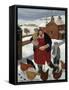 Backyard in Winter-Margaret Loxton-Framed Stretched Canvas