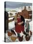 Backyard in Winter-Margaret Loxton-Stretched Canvas