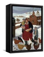 Backyard in Winter-Margaret Loxton-Framed Stretched Canvas