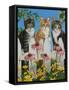 Backyard Kittens-William Vanderdasson-Framed Stretched Canvas