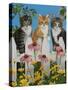 Backyard Kittens-William Vanderdasson-Stretched Canvas