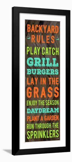 Backyard Rules-Elizabeth Medley-Framed Premium Giclee Print