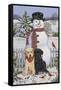 Backyard Snowman with Friends-William Vanderdasson-Framed Stretched Canvas