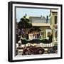 "Backyard Wedding", June 24, 1950-John Falter-Framed Giclee Print