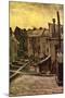 Backyards of Old Houses In Antwerp In The Snow-Vincent van Gogh-Mounted Art Print