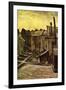 Backyards of Old Houses In Antwerp In The Snow-Vincent van Gogh-Framed Art Print