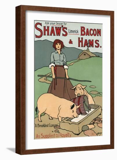 Bacon and Ham Advert-John Hassall-Framed Photographic Print