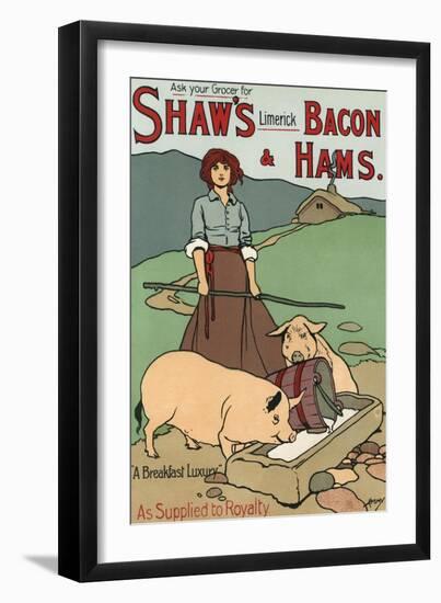 Bacon and Ham Advert-John Hassall-Framed Photographic Print