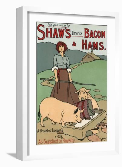 Bacon and Ham Advert-John Hassall-Framed Photographic Print