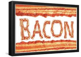 Bacon Flag Art Poster Print-null-Framed Poster