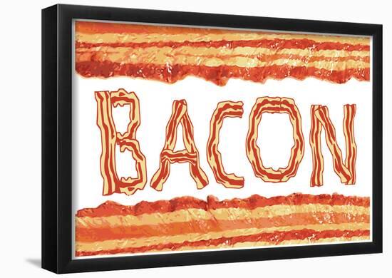 Bacon Flag Art Poster Print-null-Framed Poster