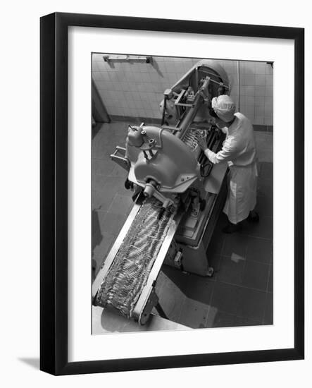 Bacon Slicing Machine, Danish Bacon Company, Selby, North Yorkshire, 1964-Michael Walters-Framed Photographic Print
