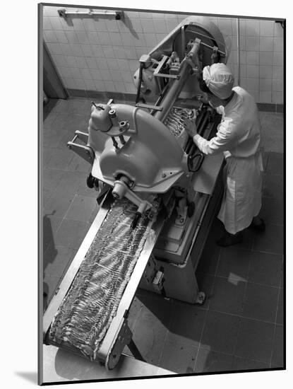 Bacon Slicing Machine, Danish Bacon Company, Selby, North Yorkshire, 1964-Michael Walters-Mounted Photographic Print