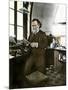 Bacteriologist Elie Metchnikoff in His Laboratory-null-Mounted Giclee Print