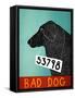 Bad Dog Black-Stephen Huneck-Framed Stretched Canvas