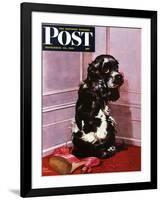 "Bad Dog, Butch," Saturday Evening Post Cover, September 20, 1947-Albert Staehle-Framed Giclee Print