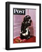 "Bad Dog, Butch," Saturday Evening Post Cover, September 20, 1947-Albert Staehle-Framed Premium Giclee Print